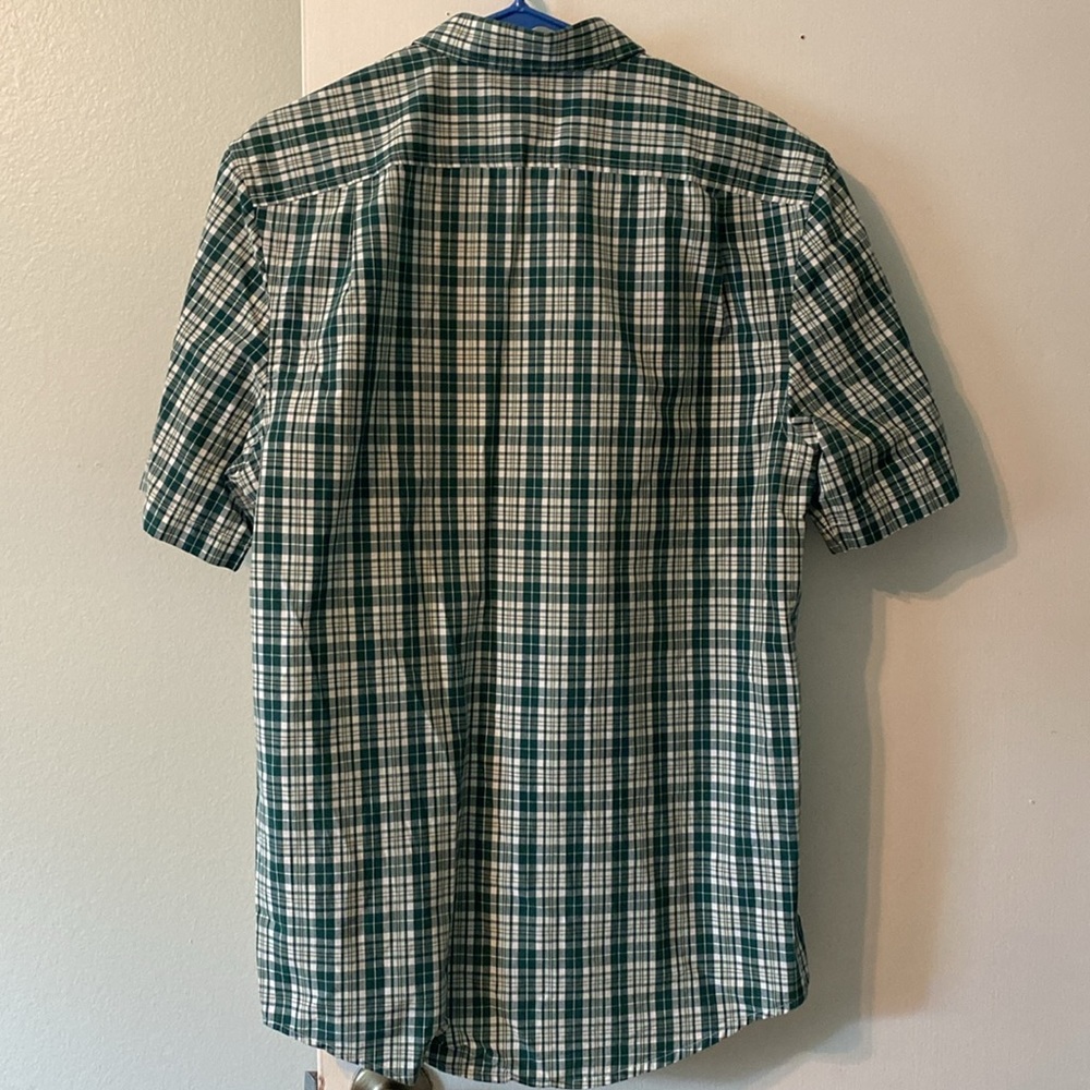 GEORGE Men’s short sleeve shirt. Sz M 38-40. Like new. Green/white - Picture 4 of 5